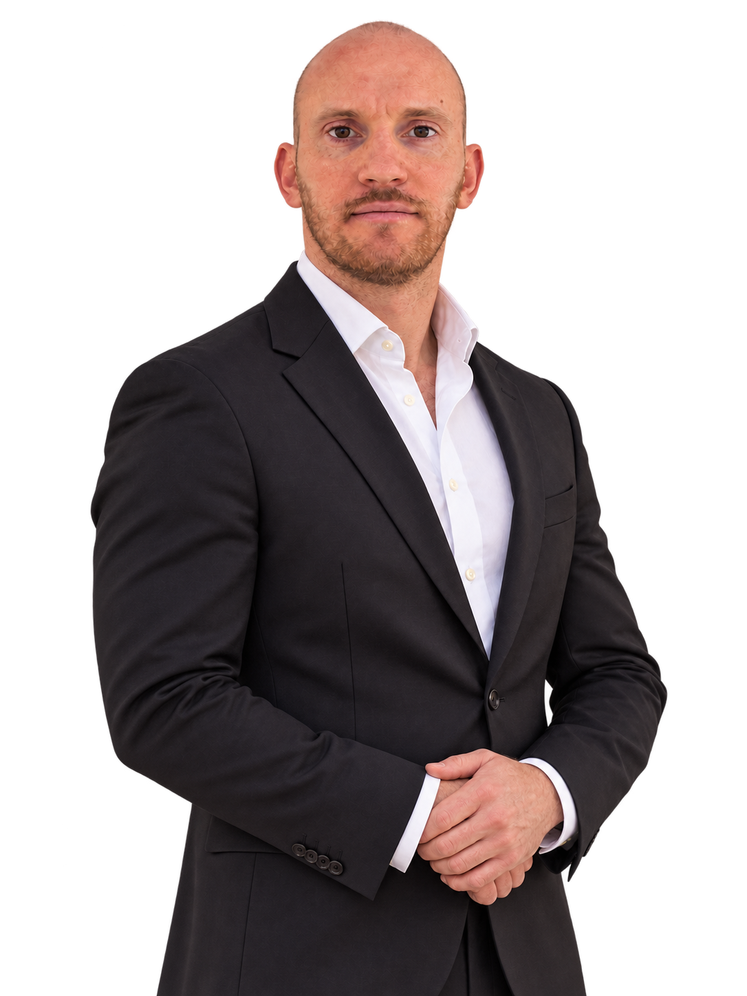 Florian Bardosi in a black suit